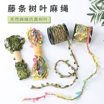 ✨臺灣嚴選好物✨森係掛飾彩色麻繩手工diy材料樹葉藤條繩子裝飾墻手工編織創意 PL5R
