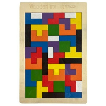 俄羅斯方塊拼盤 木製 七巧板 /一個入(促49) 木製拼圖 兒童益智早教玩具 木製俄羅斯方塊 蒙氏教學 益智 -YF18737【APP滿額下單10%點數(單一帳號最高5000點)】1/31止