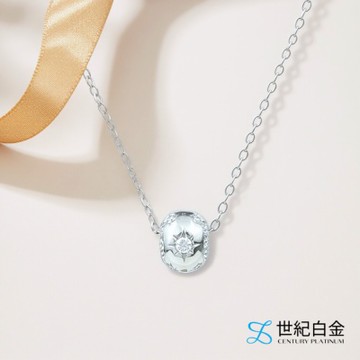 世紀白金 Pt950鉑金吊墜 閃耀莫桑石 寬7mm 幸運星芒 生日禮物 聖誕禮物 交換禮物