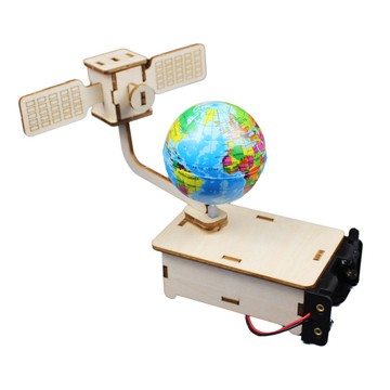 「連星科學小實驗」科技小製作DIY發明航天地球同步衛星模型 科學實驗小學生手工材料