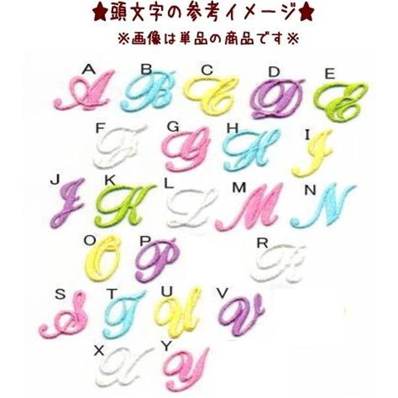 かわいい新作 【300円～】筆記体のフェルトアイロンワッペン【オーダー