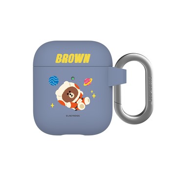 【正版授權】LINE FRIENDS經典-太空裝熊大強悍防摔AirPods保護套