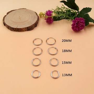 【SK飾品】韓版素銀圓圈耳扣耳環【820416】耳扣耳環/短款耳環