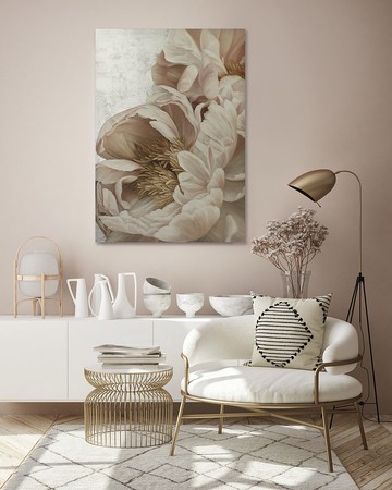 粉紅銀繪畫 | 粉紅銀抽象畫 | 粉紅牆壁藝術 | 絲綢花