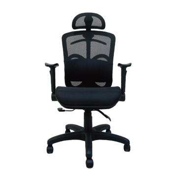台灣製造 SGS認證 EL-29-1 透氣辦公椅-黑（71*46*120cm）_廠商直送