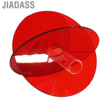 jiadass luqeeg現代丙烯酸花瓶幾何極簡主義的家居時尚（碟紅色90g 15x13x2cm）
