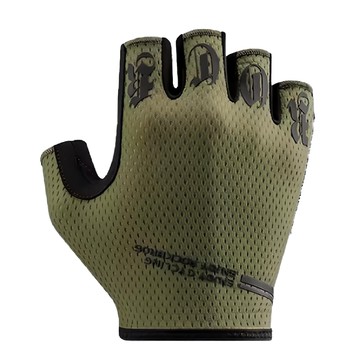 ROCKBROS 洛克兄弟 夏季針織透氣半指手套  M  軍綠色  1雙