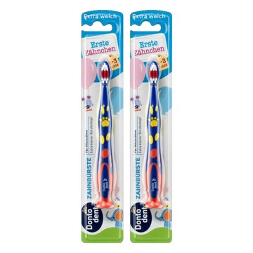 dm Dontodent 0~3歲嬰幼兒童牙刷 extra weich  深藍色  1入  2支