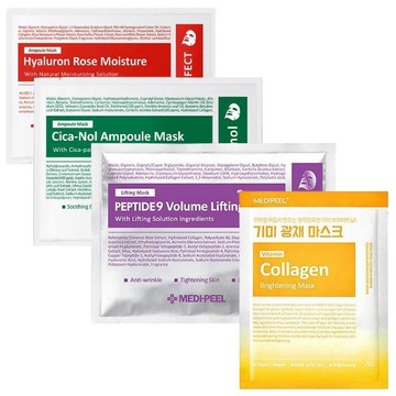 韓國 MEDI-PEEL 單片面膜 玫瑰補水精華／積雪草／九胜肽緊膚／維生素膠原蛋白 【小三美日】DS005161x