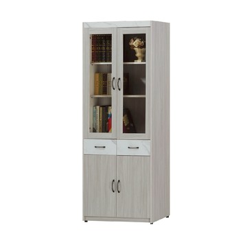 ASSARI-夏雪2.7尺四門中抽書櫃(寬81x深40x高195cm)