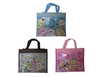 ~雪黛屋~團子家族 手提才藝袋大容量可A4資料夾國家CNS標準檢驗通過兒童簡易袋補習袋B#6839