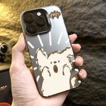 新款驚嚇潦草小狗16手機殼15適用于iPhone11/12/13/14Promax蘋果7磨砂8p保護套個性卡通x鐳射男女潮xr高級感s