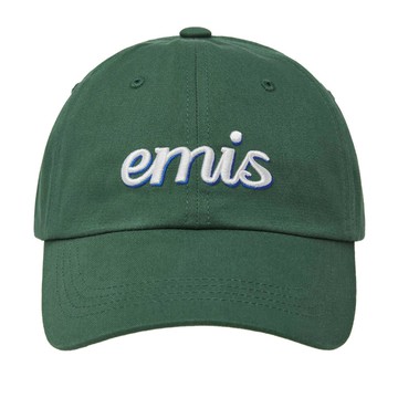 韓國 emis LAYERED LOGO BALL CAP 層次草寫刺繡棒球帽 復古綠GREEN
