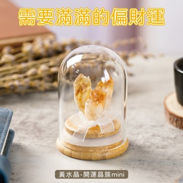 【GOODTIME】  黃水晶開運招財水晶簇mini 水晶擺飾 小禮物 淨化能量 免費刻字 開運納福 生日禮物 交換禮物
