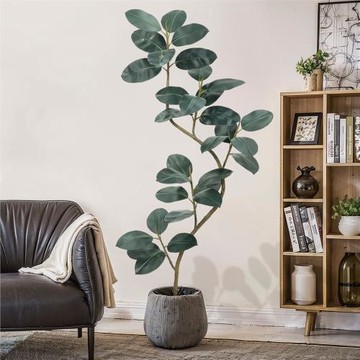網紅大葉子黑金剛假植物擺件室內客廳落地裝飾仿真綠植橡皮樹盆景
