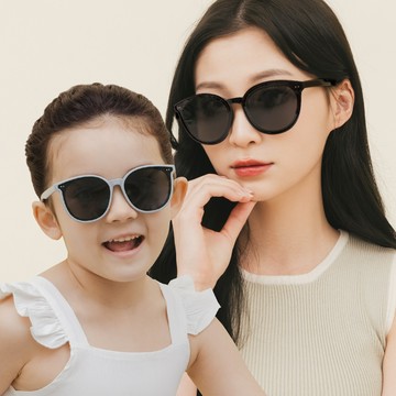 ALEGANT - 輕旅嬉遊晴空黑TR90圓框寶麗來偏光墨鏡│UV400太陽眼鏡