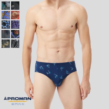 【PROMAN 豪門】純棉印花子彈三角褲