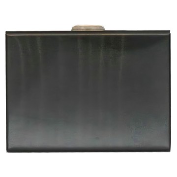 不鏽鋼卡片收納盒 10卡位 7.4 x 2 x 10cm  黑色  1個