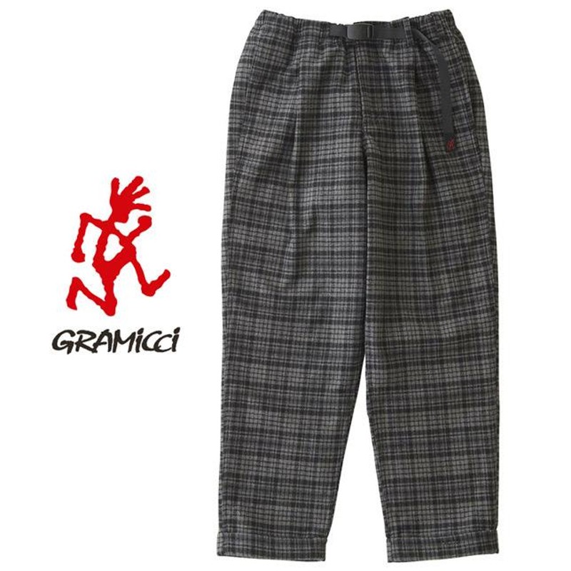 グラミチ GRAMICCI ウールブレンドタックテーパードパンツ GMP-21F057 WOOL BLEND TUCK TAPERED PANTS  ウールチェックパンツ | LINEショッピング