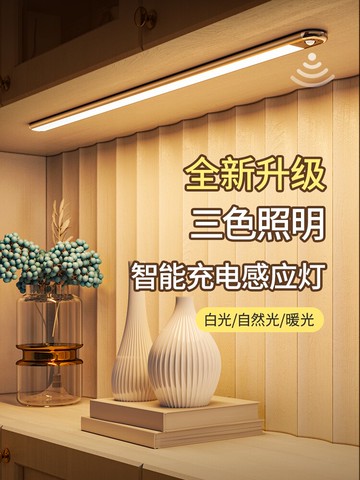 智能人體自動感應小夜燈可充電池臥室床頭壁燈衛生間臺燈新款