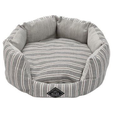 Dogfeet 無印風涼感圓形床 COOL日本涼感新技術 高彈性PP棉填充 底部顆粒防滑布  S(45R x 14cm)  時尚灰  1個