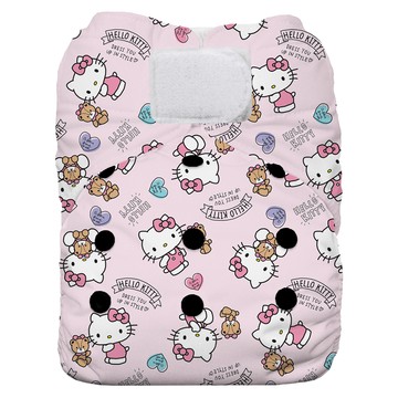 THiRSTiES 有機棉魔鬼氈一體式布尿布 SANRIO聯名款 適用於0-36個月（4-18kg）  Hello Kitty Dear Bear  1件