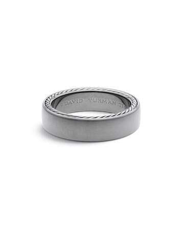 Men's Streamline Band Ring in Titanium, 6mm