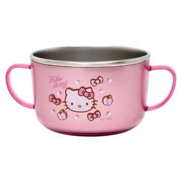 LiLFANT KITTY不鏽鋼隔熱碗 600ml  顏色隨機  1個