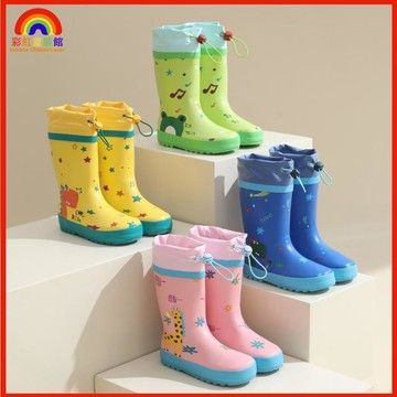 可愛雨鞋 雨鞋兒童 兒童防水鞋 幼兒雨鞋 小孩雨鞋 兒童雨靴兒童雨鞋男童長筒防滑雨靴女童寶寶中大童水鞋學生防水膠鞋中B8