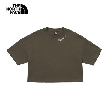 The North Face W HEAVYWEIGHT TNF SCRIPT CROP OVS SS TEE 女 短袖上衣 NF0A8GW621L