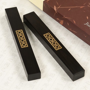 實木鎮尺鎮紙書法用品紅木紫光檀鑲銅壓書壓尺壓紙鎮尺鎮紙中國風