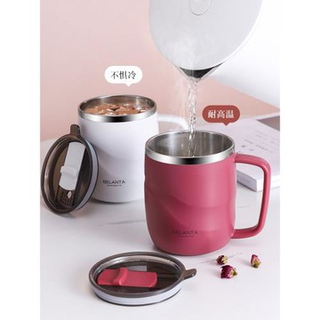 少女ins隔熱茶杯辦公室用保溫咖啡杯帶蓋密封情侶水杯不銹鋼杯子