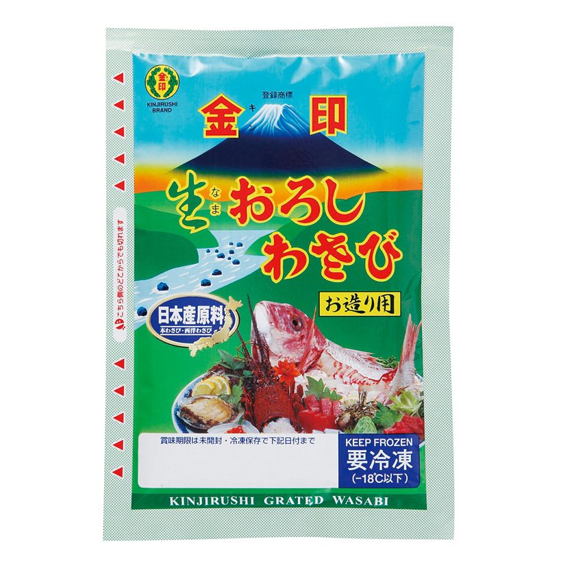 パック　601927　冷凍食品　業務用　本わさび　金印生おろしわさびお造り用　LINEショッピング　200g　山葵　粗目　凍結