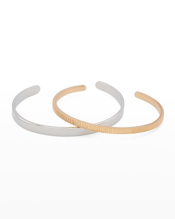 Meta Stacking Cuffs, Set of 2