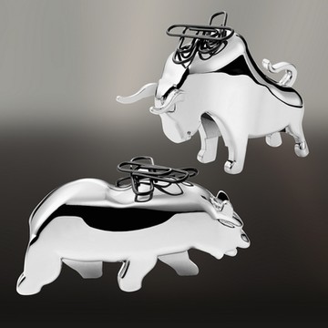 《Philippi》磁吸紙鎮2件-公牛棕熊-- 擺飾品 文鎮 造型紙鎮 聖誕交換禮物