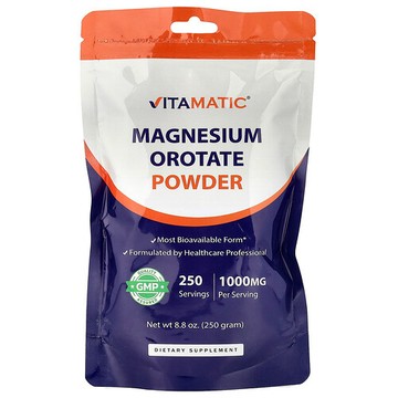 Vitamatic, 乳清酸鎂粉，8.8 盎司（250 克）