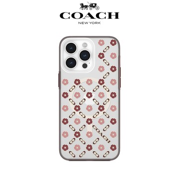 【COACH】iPhone 15 Pro MagSafe 精品手機殼 小茶花