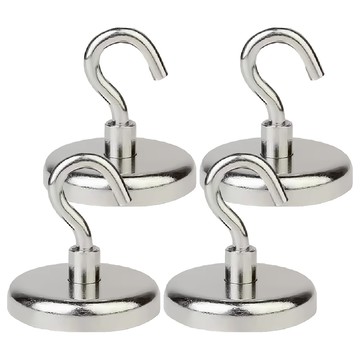 FAmILyLIFE 生活 魔獸級汝鐵硼強力磁鐵掛勾 直徑32mm 4個  1組