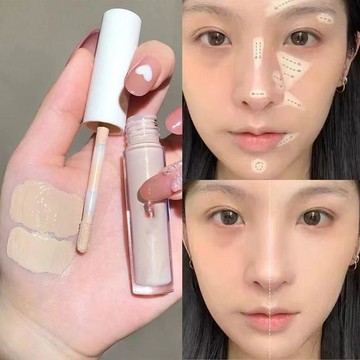 🚚夏季上新🚚無痕遮瑕液膏遮蓋淚溝斑點痘印黑眼圈雀斑脣部臉部學生妝隱形毛孔