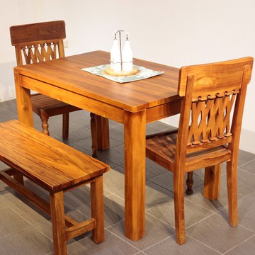 【吉迪市100%全柚木家具】ETCH014A 柚木餐椅 休閒椅 靠背