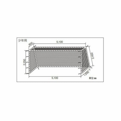 サッカーゴールネット 少年用 角目 10cm ポリエチレン 有結節 440t 36本 サッカー設備用品 少年サッカー ネット スポーツ施設 学校 スポーツネット S 3477 通販 Lineポイント最大get Lineショッピング