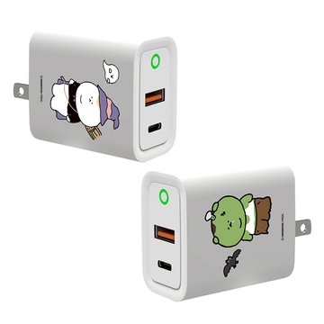 【正版授權】3MONTHS巫婆裝悠仔USB3.0+PD20W雙孔充電器