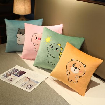 卡通抱枕靠墊沙發靠枕床頭汽車靠背墊套不含芯車用男生款睡覺抱枕