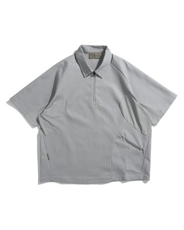 OCTO GAMBOL® Discrete Signal Zip Polo | Grey