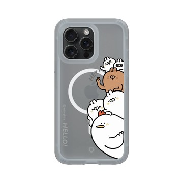 iPhone 15 Pro Max AirX 流變灰 - Ugly Rabbit 醜白兔 - 醜白兔的夥伴們