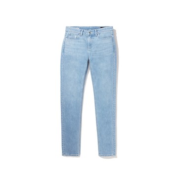 Lee 女款 409 涼感中腰修身小直筒牛仔褲 貓鬚 後口袋刷破 | Modern & Cooling