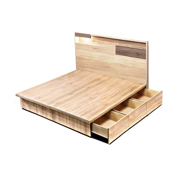 IHouse-日系夢幻100夜燈插座 房間2件組(片+3抽底)3.5尺古橡