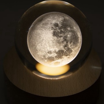 賽先生科學工廠｜行星/大腦/月球透視水晶組 (含發光底座) (3款)