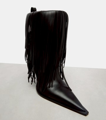 Balenciaga Avenue 90 leather fringe ankle boots