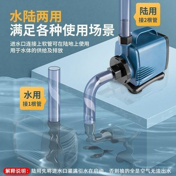 【台湾出貨】潛水泵過濾靜音水陸兩用大功率抽水泵循環魚池假山換水